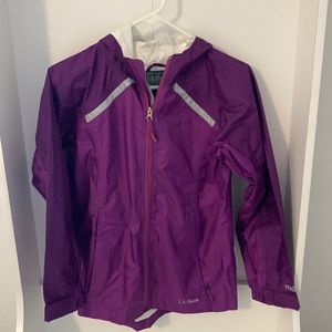 LL Bean Girl’s Rain Jacket, Medium